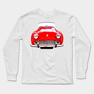 Triumph TR3 British 1950s classic car red Long Sleeve T-Shirt